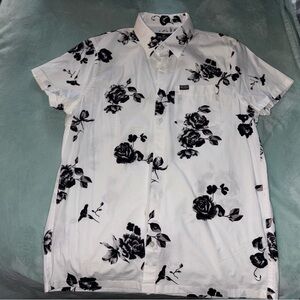 Floral Black and White Men's Shirt